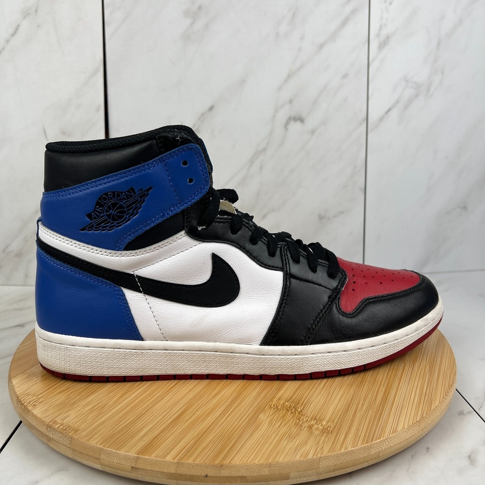 Nike Air Jordan 1 Retro High OG Top 3 Mens Size 12 Red Blue Sneakers 555088-026